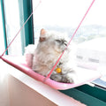 Black Sun Cat Hammock pet hanging bed suction cup mounted on a window