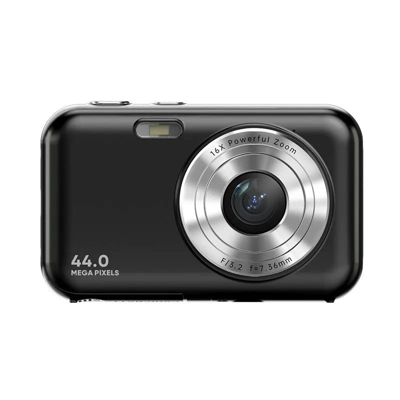 DC406L children's digital camera in black, green, pink, or purple with 2.4-inch screen.