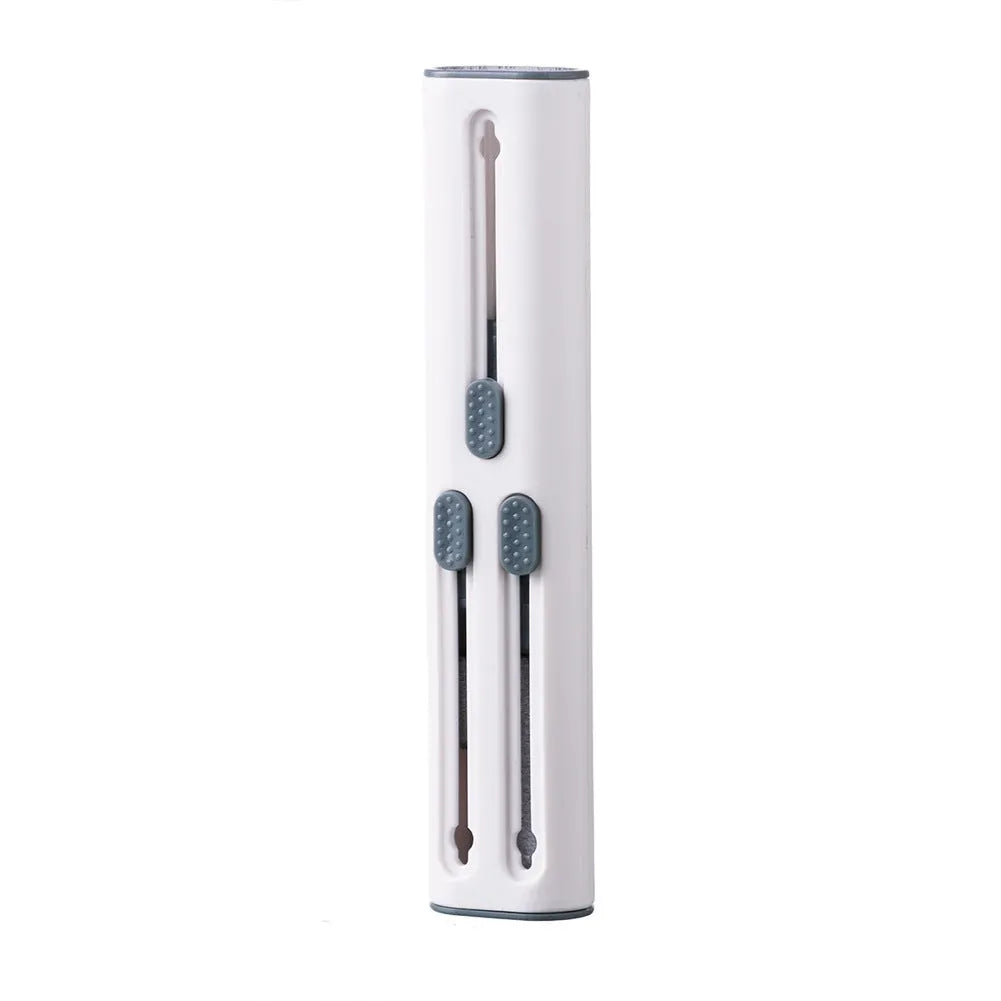Bluetooth earbuds cleaning brush pen with soft microfibre tip and lightweight brush, 13 cm, on white background
