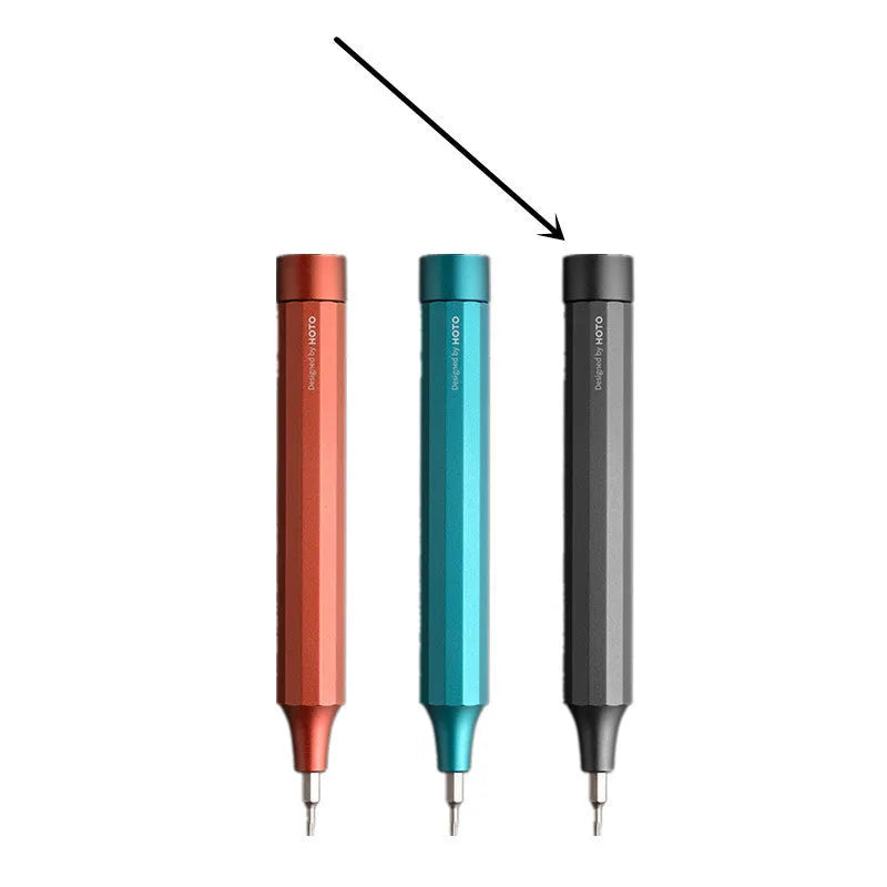 24-in-1 precision repair screwdriver set with 12 double-end bits in black, grey or red colours