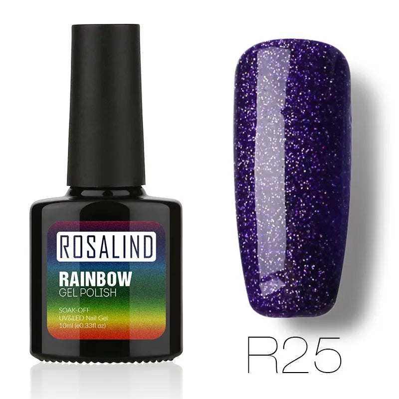 ROSALIND phototherapy gel nail polish bottle in RBR shade, glossy finish for UV/LED curing