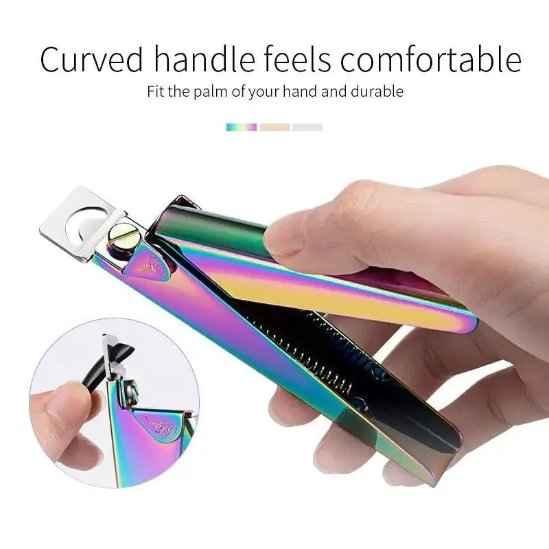 Stainless steel UV gel false nail tip clipper and edge cutter in gold finish