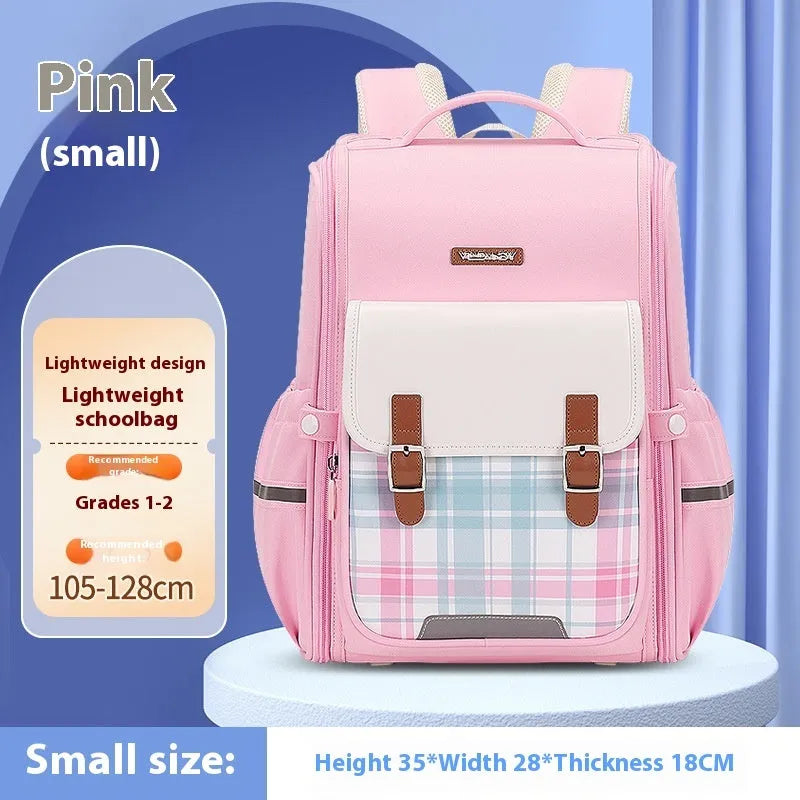 Lightweight student school backpack in Oxford cloth with large capacity for Grade 5-6 students