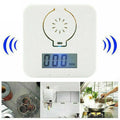 White wireless carbon monoxide alarm for wall mounting with 1.5 metre detection range