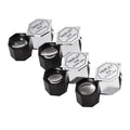 Handheld portable magnifying glass with metal body and optical glass lens for jewellery and coin identification