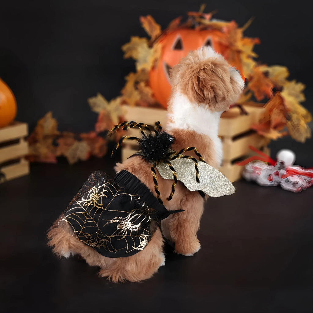 Halloween dog costume suit in polyester fabric showing suit colour design