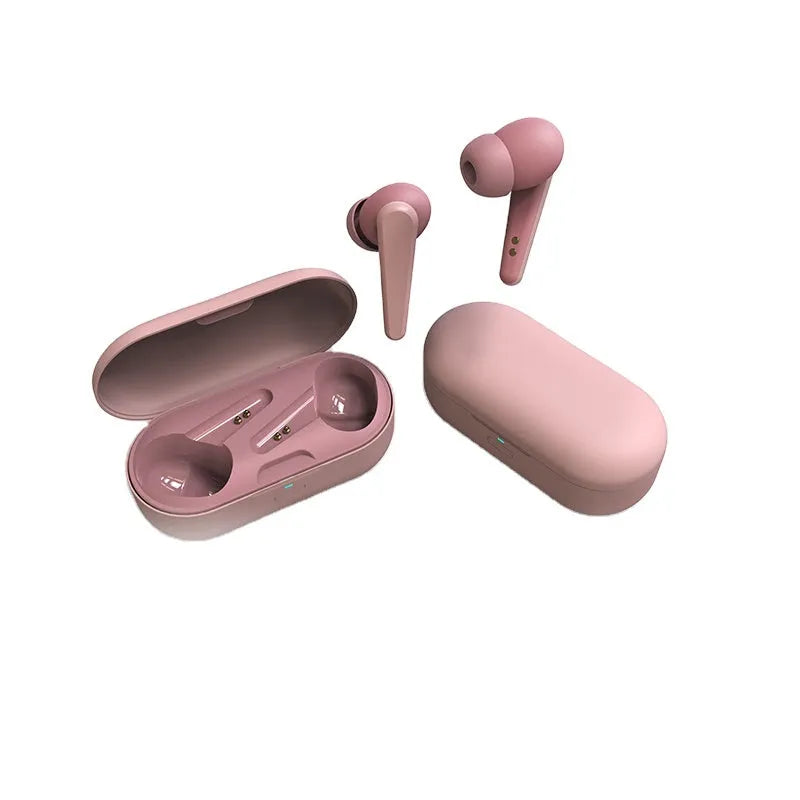 Active noise cancelling Bluetooth headphones in five colour options showing earplug design