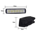 Black die-cast aluminium 18W LED car auxiliary light with bracket mount