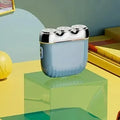 Three-head magnetic mini electric shaver in deep sea blue colour