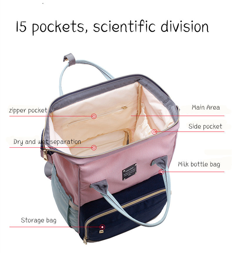 Smart Baby Nappy Changing Bag Set - Large Capacity Maternity Rucksack & Mother Travel Backpack
