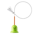 Cat toy strong suction cup cat teaser in plastic with green colour option