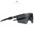 Ultralight polarised cycling sunglasses with frameless TR90 frame in a selected colour.