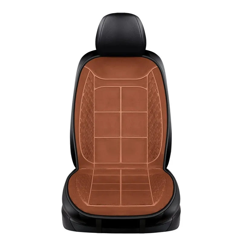 Automatic heating car seat cushion in beige, black or coffee colours for single or double vehicle seats