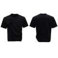 Men's loose fit cotton T-shirt with pleated detailing and asymmetric stitching in black colour