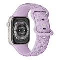 Embossed rose silicone watch strap for Apple Watch 38/40/41mm and 42/44/45mm in multiple colours