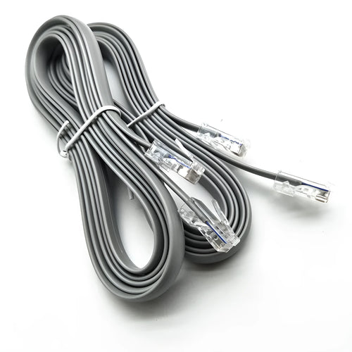 Silver grey CAT6 ethernet cable with RJ45 connectors, 2 metre length