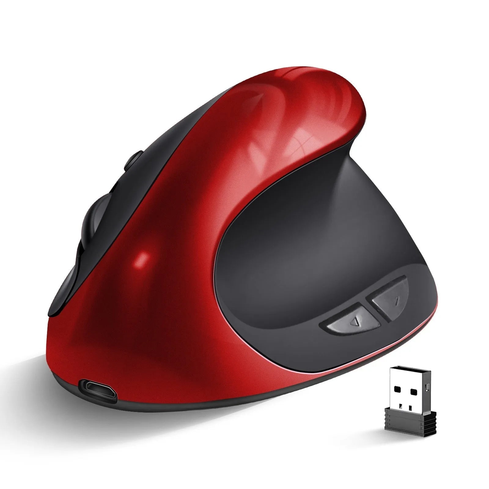 Three Generations vertical ergonomic mouse in multiple colours with compact design