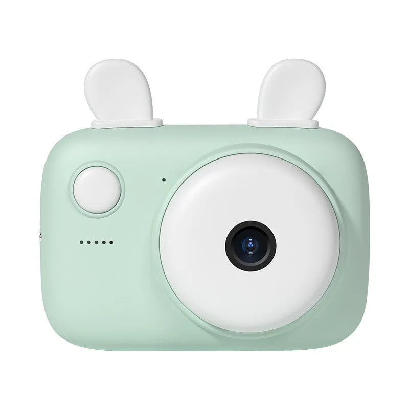 A2 kids digital camera in green colour with 2.4 inch screen and dual cameras