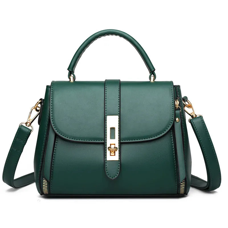 Soft PU leather women's messenger bag in square vertical design with single strap