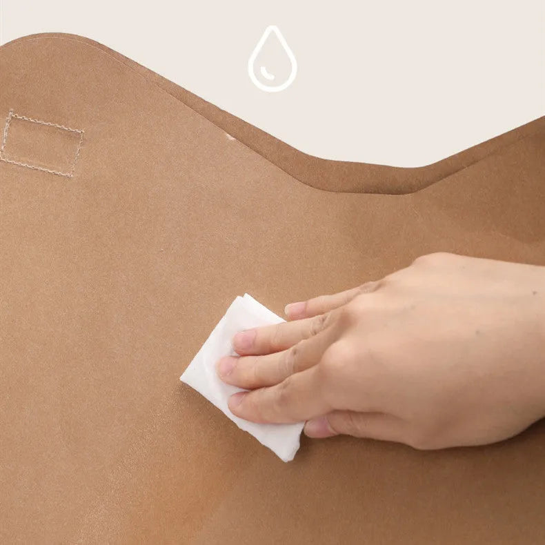 Brown integrated cat scratch board and paper bag nest made from washable kraft paper, dimensions 40x30x53cm