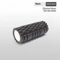 EVA foam roller for fitness in black, grey, pink, sky blue, or light purple, showing 30cm and 33cm size options.