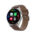 Bluetooth smart watch with metal wristband showing 1.3-inch IPS touch screen displaying call and QR code functions