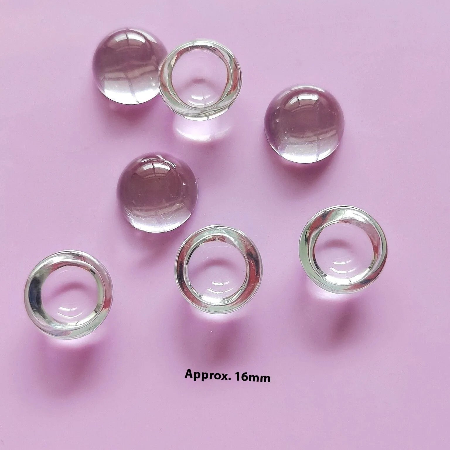 PVC crystal glass ball keyboard stickers in 12x6mm and 16x8mm sizes on a universal keyboard