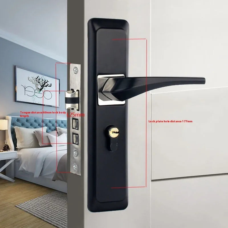 Aluminium alloy split magnetic door lock handle for timber doors