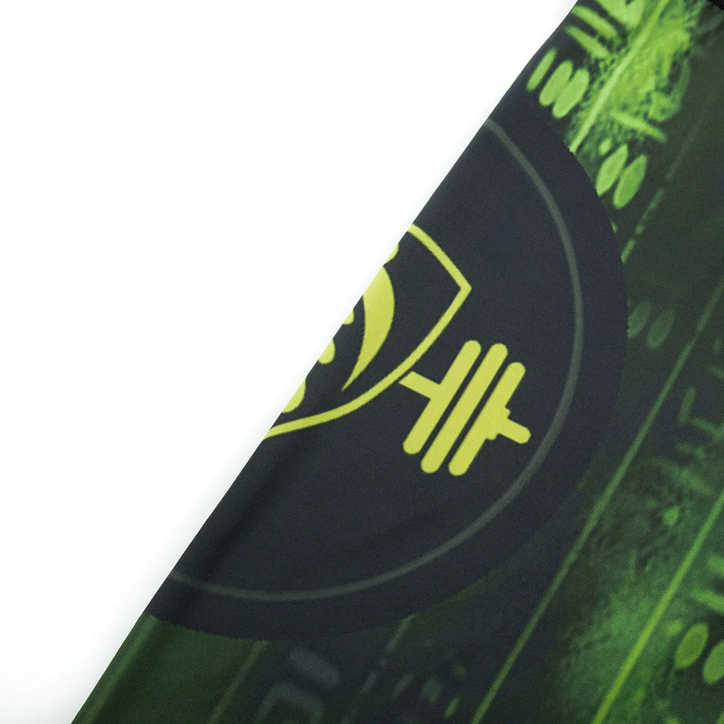 Men's stretch sports suit with ZF016 pattern printing for running and fitness activities
