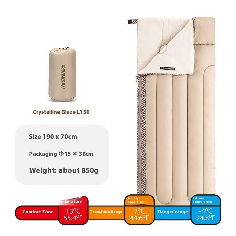 Universal portable outdoor camping sleeping bag 190x75cm with storage bag