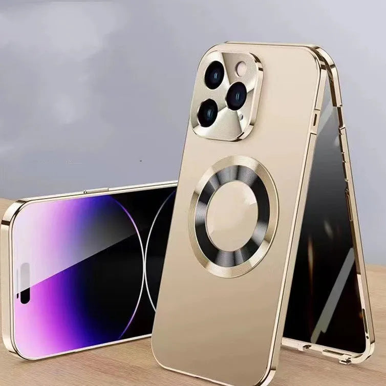 Magnetic iPhone case with metal clip shown in available colours for iPhone models