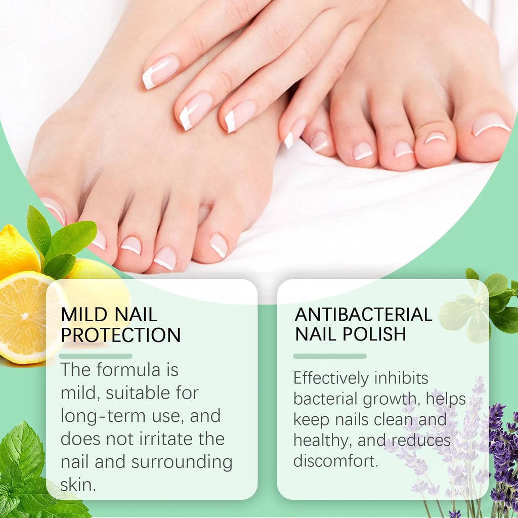 30ml bottle of clear nail care nursing solution for gentle daily cleaning of fingernails and toenails