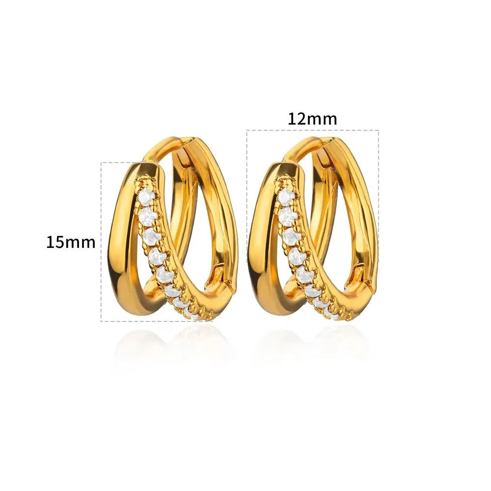 Women's geometric butterfly earrings with heart, bow and star shapes in copper with diamond finish