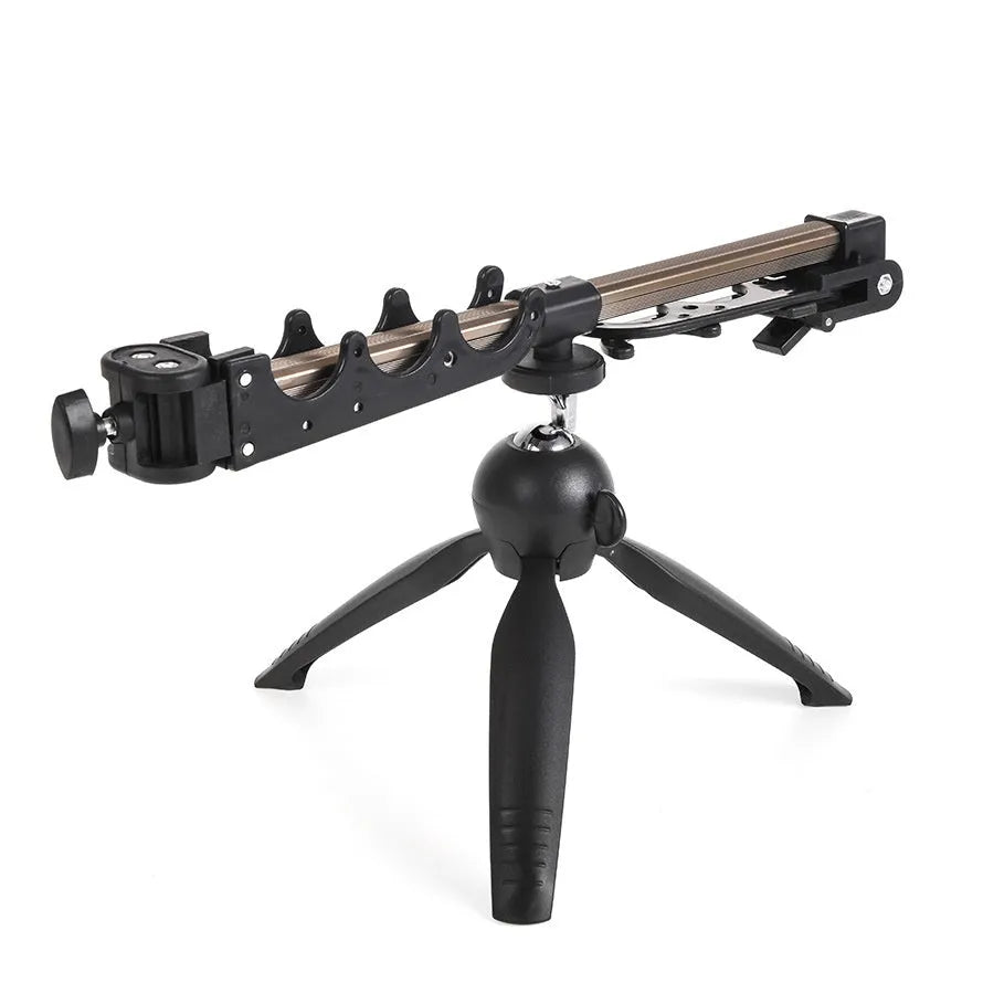 Silver aluminium triangle rod holder bracket for ice fishing equipment