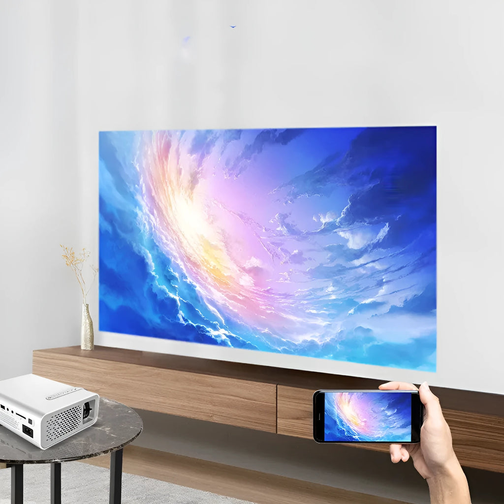 YG530 mini mobile phone projector in black or white projecting wireless screen up to 138 inches