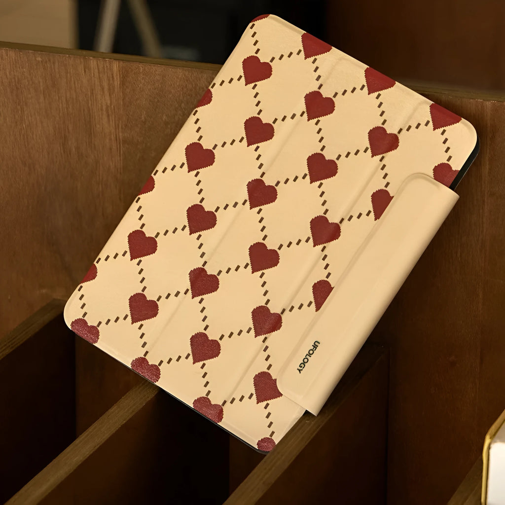 Double-sided magnetic polyurethane case for 10.9-inch iPad Air 4 and Air 5 tablets with clip