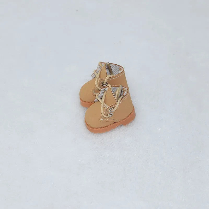 17cm fashion doll replacement shoes in multiple styles including black boots and pink heels