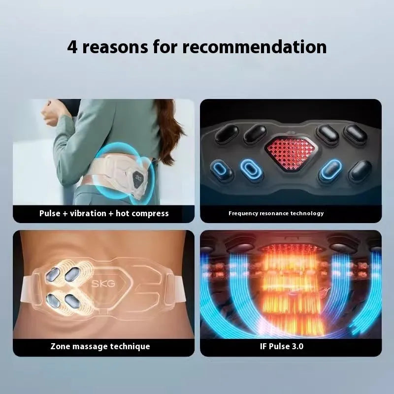 G7 luxury waist massage instrument with morning gold finish, USB powered, medium frequency pulse, three gears