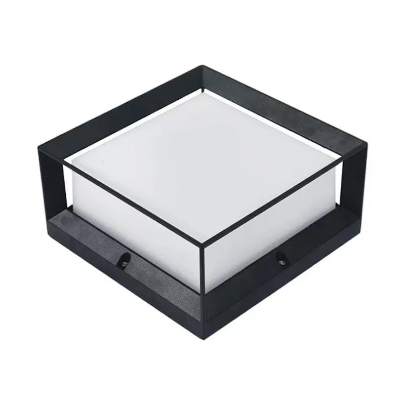 Aluminium solar-powered column light for outdoor wall or door mounting