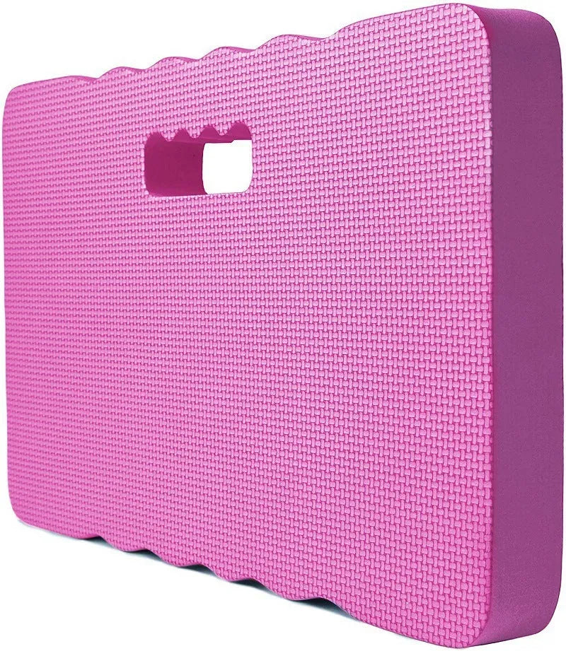 A blue plastic garden kneeler and hassock seat mat for outdoor use.