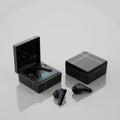 Wireless gaming headset with digital display showing battery level, available in five colour options