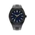 Stainless steel business watch with frosted case and luminous markers in silver, gold or black