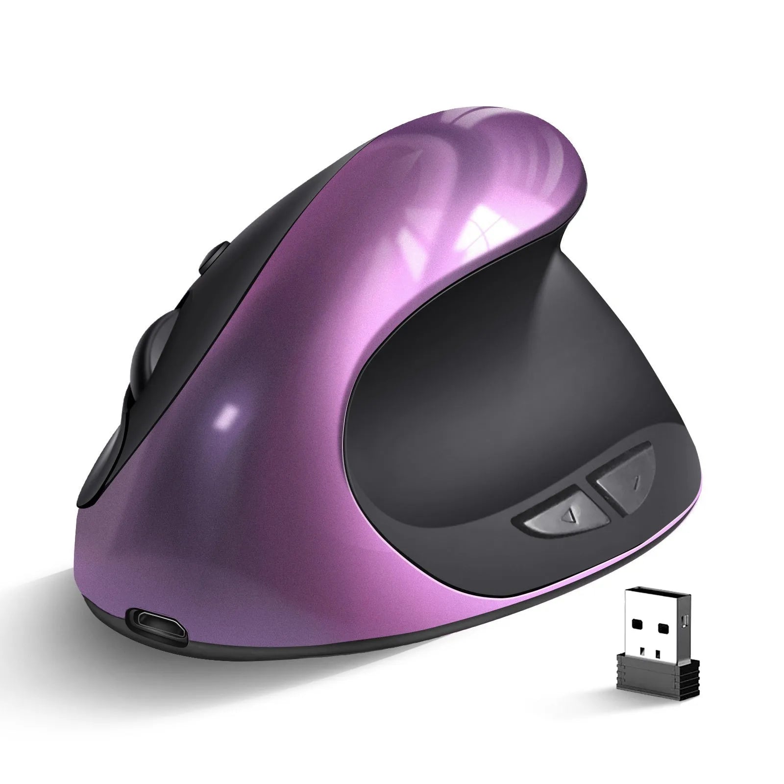 Three Generations vertical ergonomic mouse in multiple colours with compact design