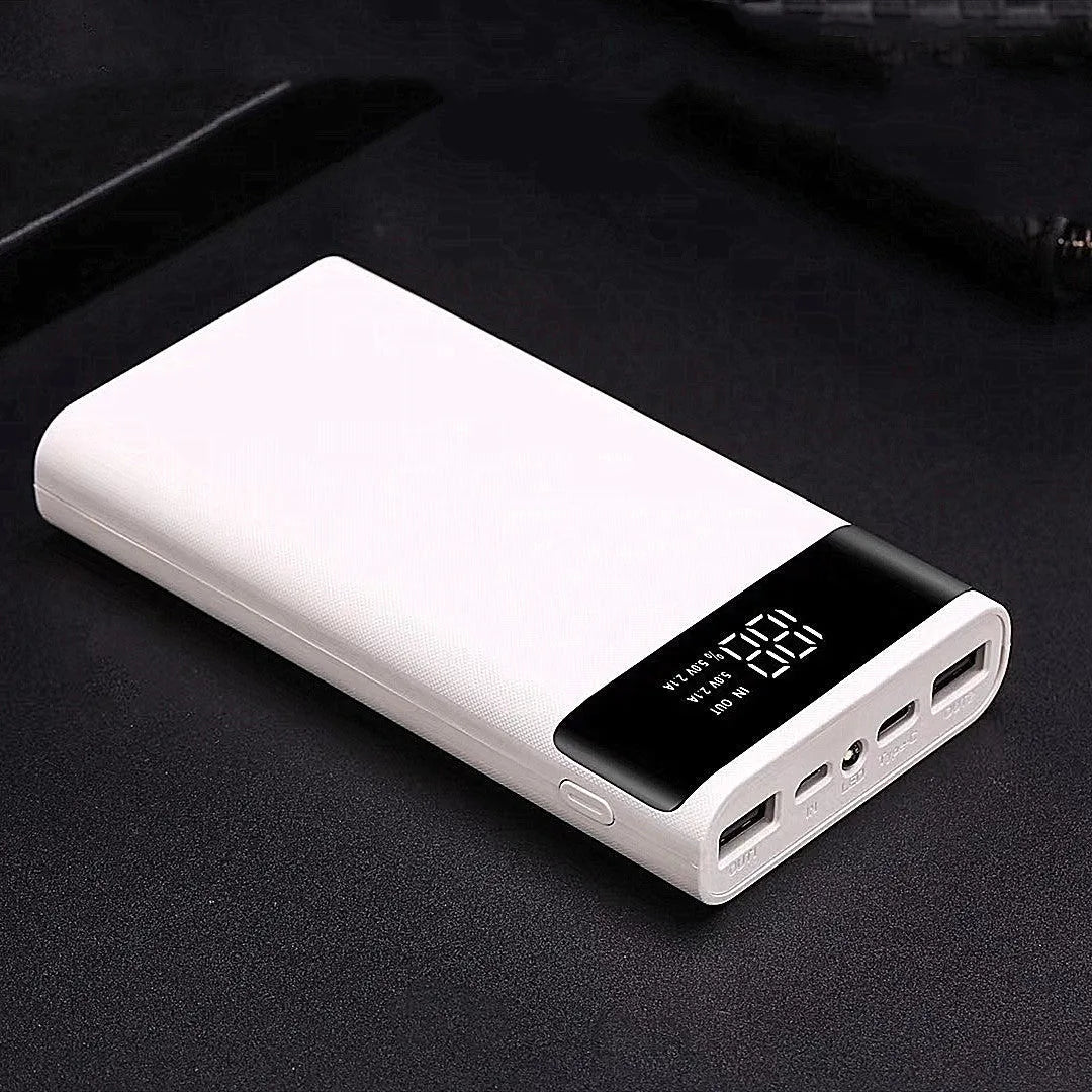 Digital display power bank spring kit showing front display and multi-U port outputs
