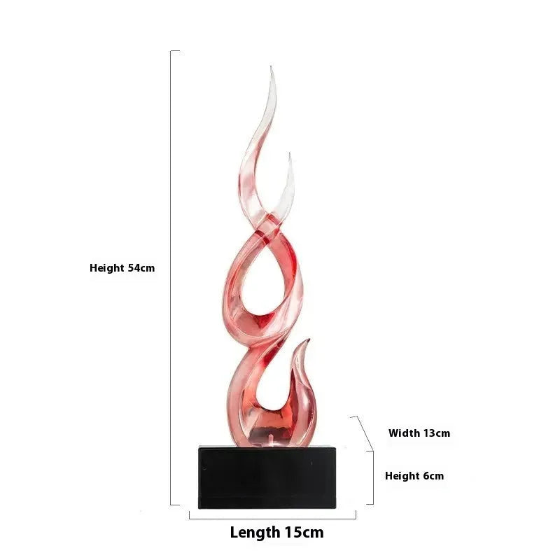 High-rise festival decoration ornament in resin and plastic with a modern simple design.