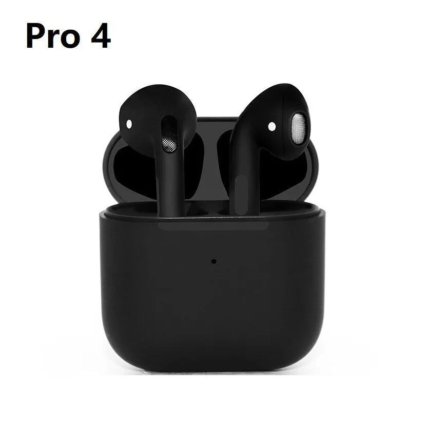 Pro4 Wireless Sports Bluetooth Headset in black or white, showing in-ear binaural design.