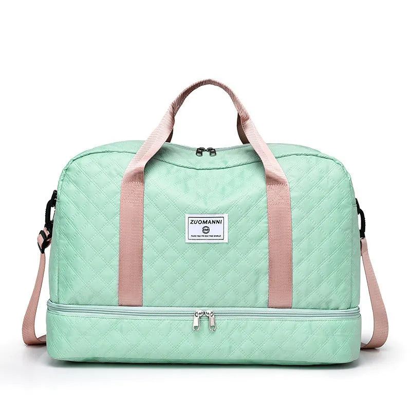 Oxford cloth leisure travel bag with 36-55L capacity in a street style design, shown in a selected colour.