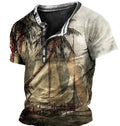 Men's short sleeve polyester sports shirt with lapel buttons in bird eye cloth fabric