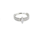 Titanium steel heart-shaped zircon diamond earrings in silver and gold colours