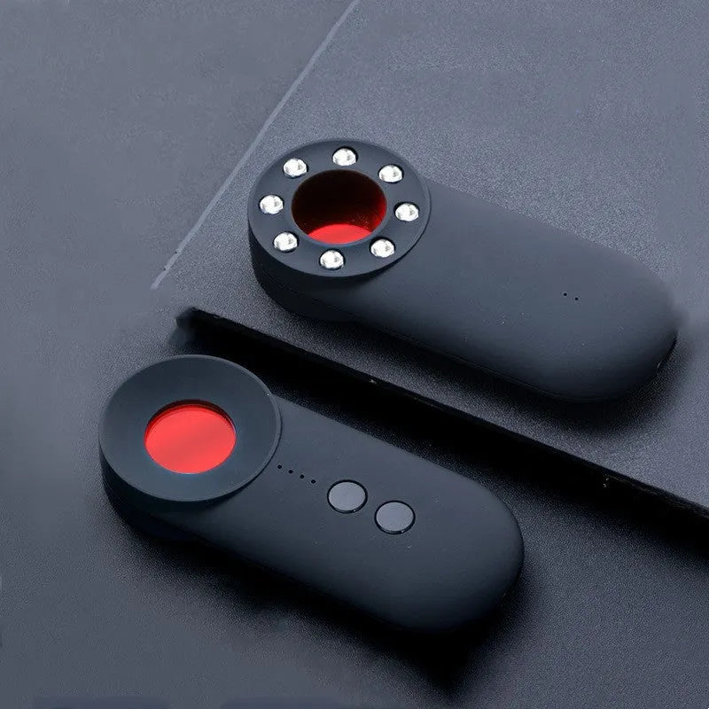 Black GPS detector and hidden camera finder unit with USB charging cable